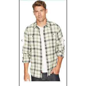 Mountain Khakis Saloon Western Flannel Cream Plaid Size XXL